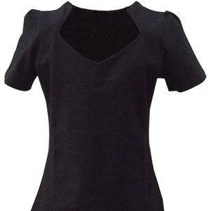 Womens Pinup Sweetheart Short Sleeve Vintage Top